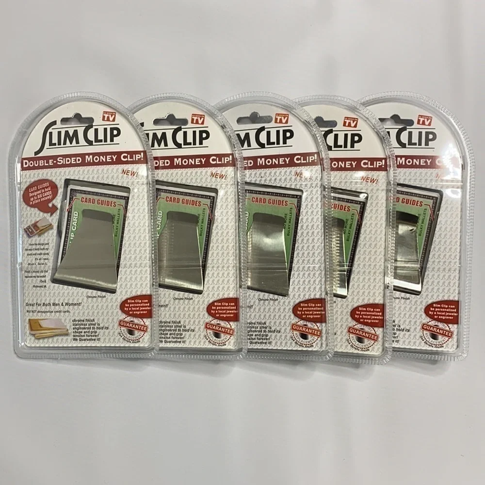 Slim Clip Double Sided Money Clips Bundle (5)